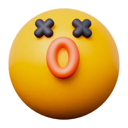 Dizzy Emoji  3D Icon