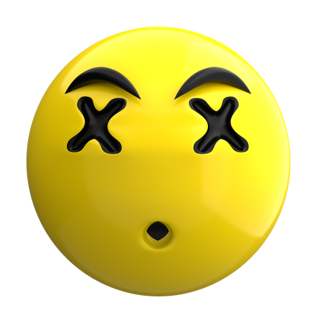 Dizzy Emoji  3D Icon