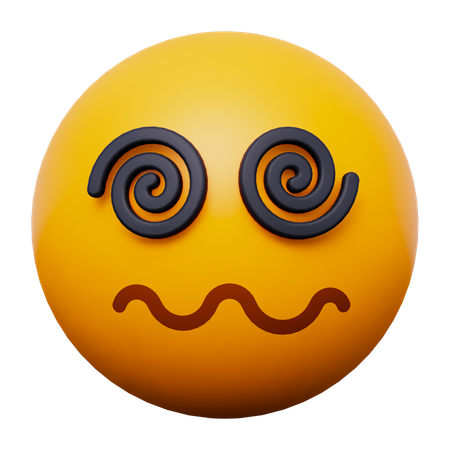 Dizzy Emoji  3D Icon