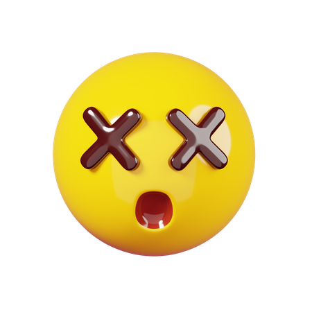 Dizzy Emoji 3D Illustration