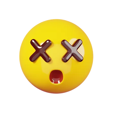 Dizzy Emoji 3D Illustration