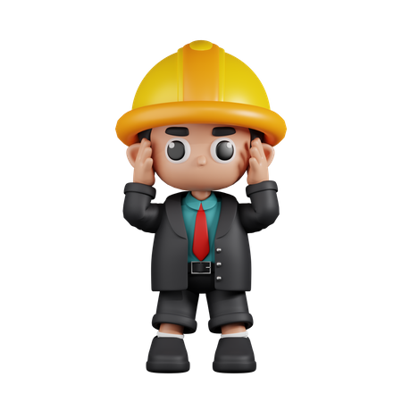 Dizzy Engineer  3D Illustration