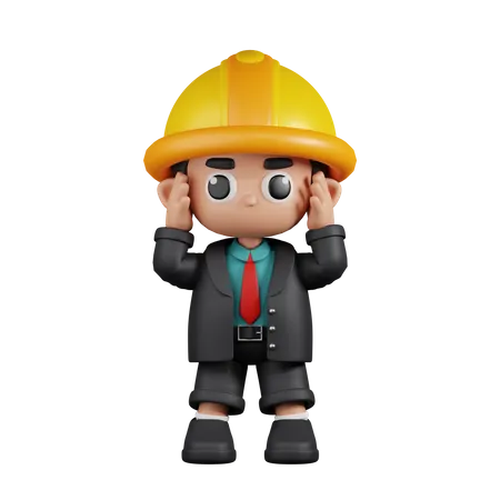 Dizzy Engineer  3D Illustration