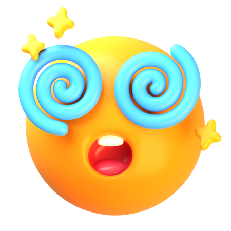 Dizzy face emoji  3D Icon