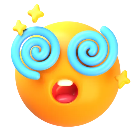 Dizzy face emoji  3D Icon