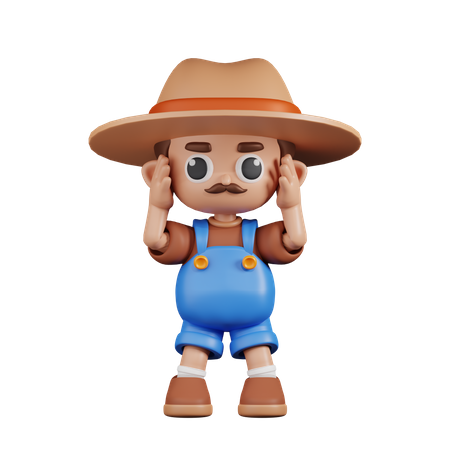 Dizzy Farmer  3D Illustration