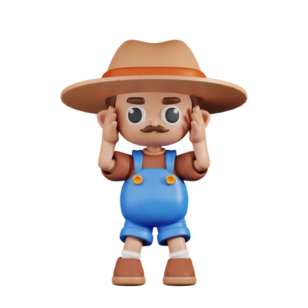 Dizzy Farmer  3D Illustration