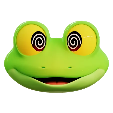 Dizzy Frog Emoji  3D Icon