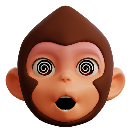 Dizzy Monkey  3D Icon