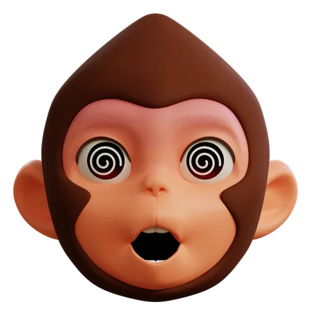 Dizzy Monkey  3D Icon