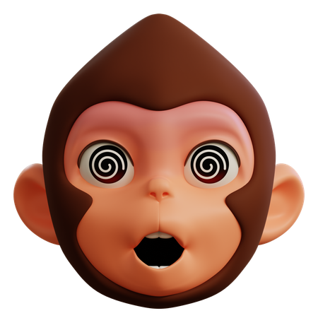 Dizzy Monkey  3D Icon