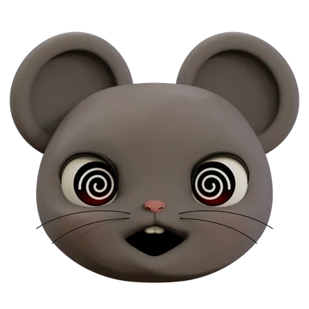 Dizzy Mouse Emoji  3D Icon