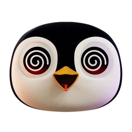 Dizzy Penguin Emoji  3D Icon