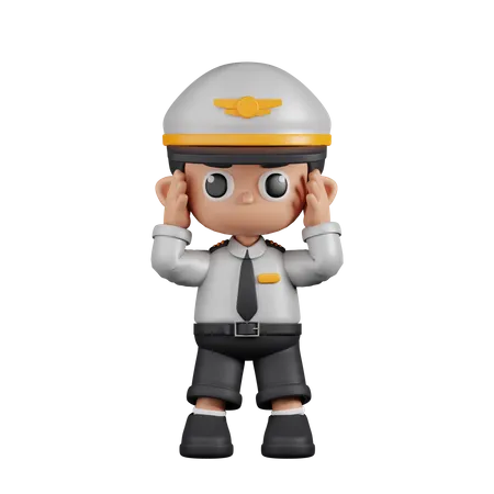 Dizzy Pilot  3D Illustration