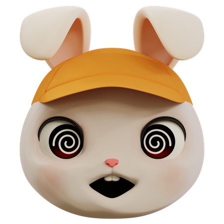 Dizzy Rabbit Emoji  3D Icon