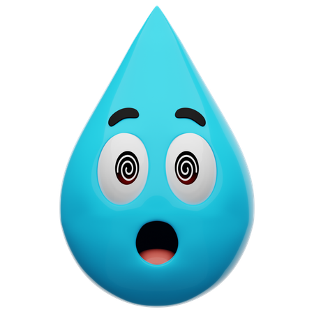 Dizzy Water Emoji  3D Icon