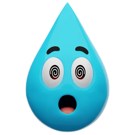 Dizzy Water Emoji  3D Icon