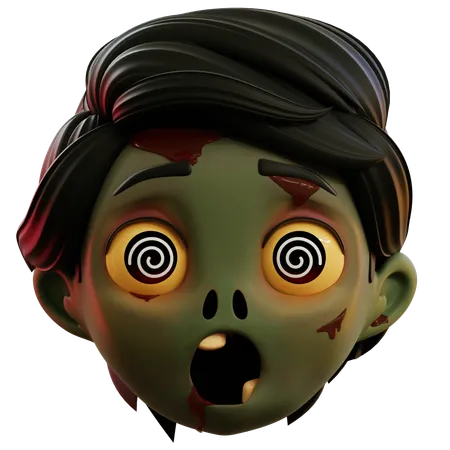 Dizzy Zombie Emoji  3D Icon