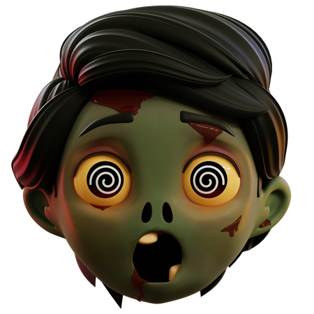 Dizzy Zombie Emoji  3D Icon