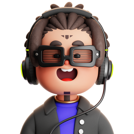 Dj  3D Icon