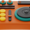 3d dj equipment logo