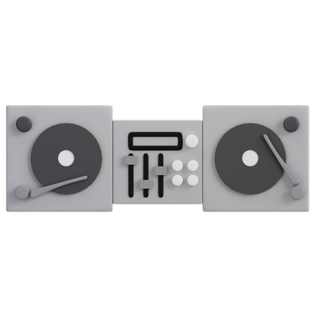 Toca-discos dj  3D Icon