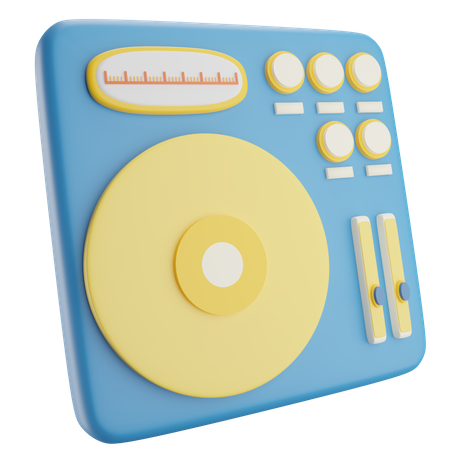 Dj Turntable  3D Icon