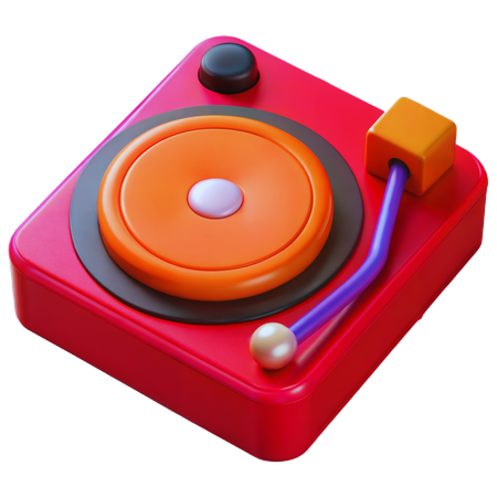 DJ Turntable  3D Icon