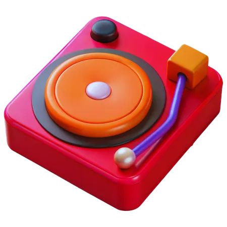 DJ Turntable  3D Icon