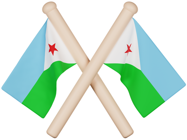 Djibouti Flag  3D Icon