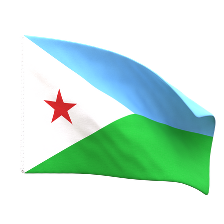 Djibouti Flag  3D Icon
