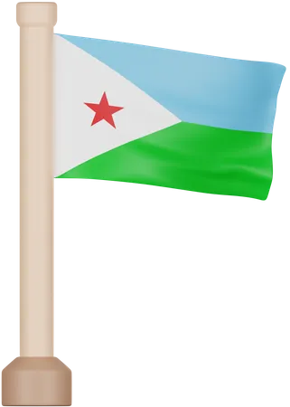 Djibouti Flag  3D Icon