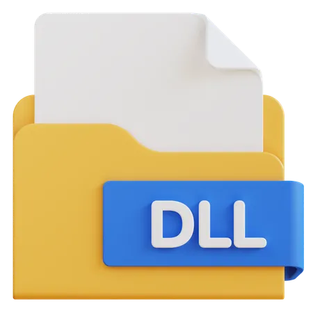 3 D Dll File Extension Folder 3D Icon