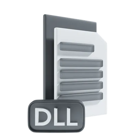 Dll File Icon 3 D Illustration 3D Icon