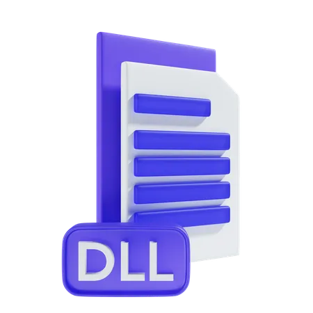 Dll File Icon 3 D Illustration 3D Icon