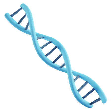 3 D Illustration Of Blue DNA 3D Icon