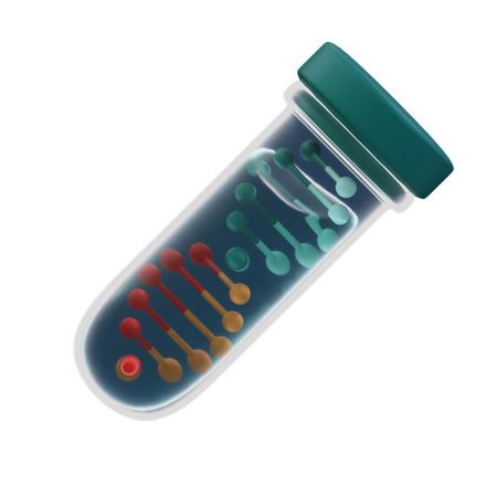 DNA em tubo de ensaio  3D Icon