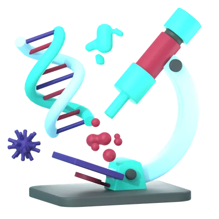 Dna Experiment 3D Icon