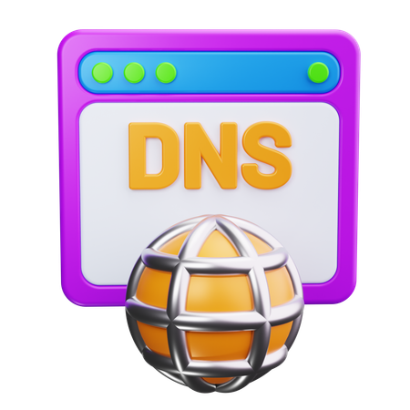 DNS サーバー  3D Icon