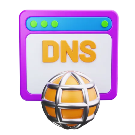 DNS サーバー  3D Icon