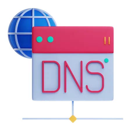 DNS サーバー ドメイン ネーム システム  3D Icon