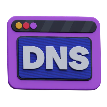 DNS da web  3D Icon