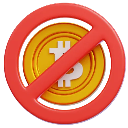 Do Not Allow Bitcoin  3D Icon