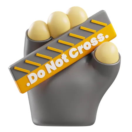 Do Not Cross  3D Icon