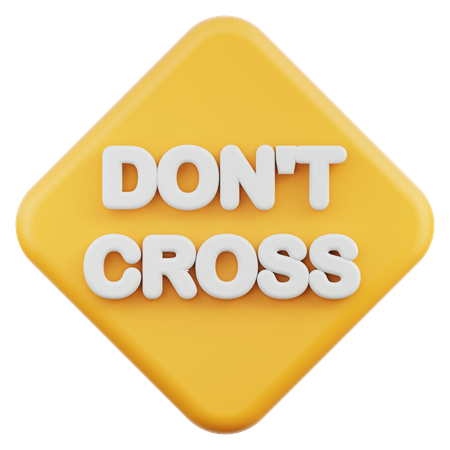 Do Not Cross  3D Icon