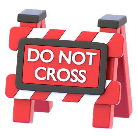 Do Not Cross  3D Icon