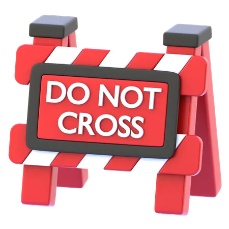 Do Not Cross  3D Icon