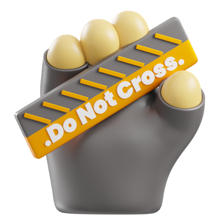 Do Not Cross  3D Icon