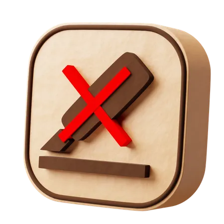 Do not cutter  3D Icon