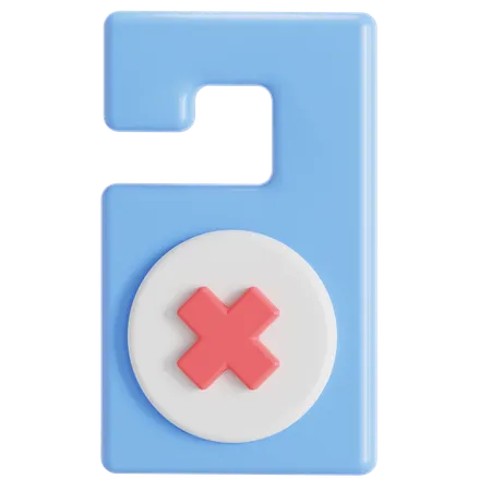 Do not disturb sign  3D Icon